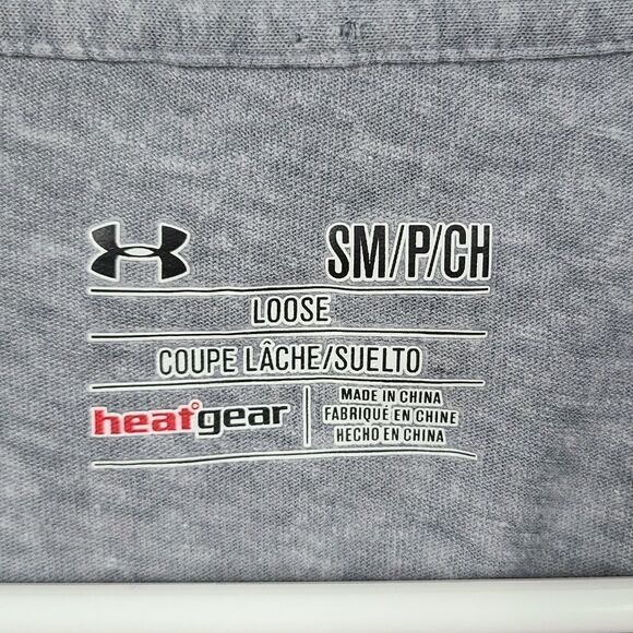 Under Armour Small Home of the Brave Gray Patriotic Tee Loose HeatGear T-shirt - Picture 4 of 6
